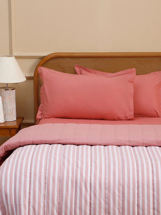 Westside Home Dusty Rose Solid Pillowcase Set