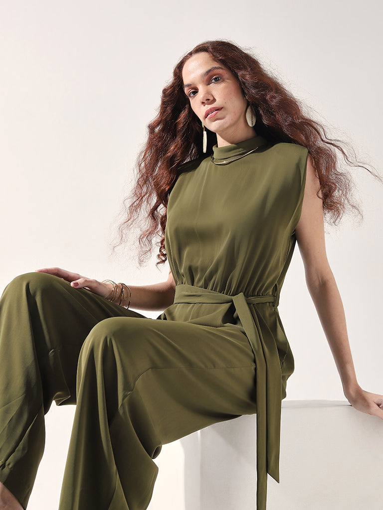 OLIVE JUMPSUIT vintage Untitled Thoughts