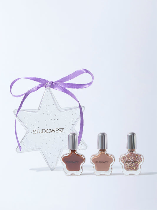 Studiowest Glitzy Minis Nail Color Brownie - Pack of 3