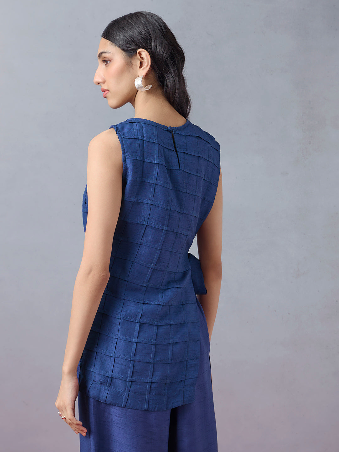 Tie-Up Detailed Top - Blue