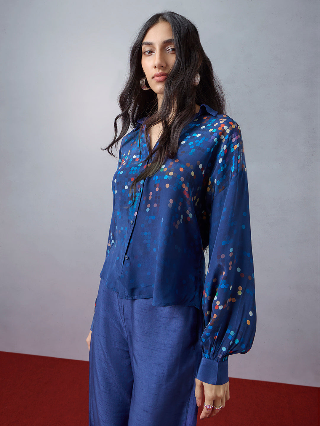 Samoh Printed Shirt - Blue