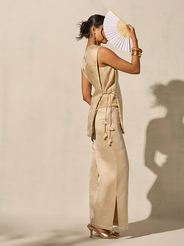 Brocade Co-ord Set - Gold