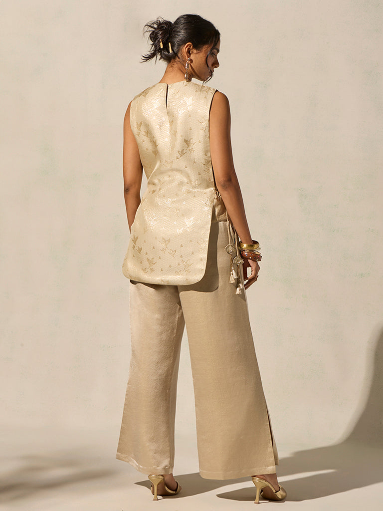 Brocade Co-ord Set - Gold