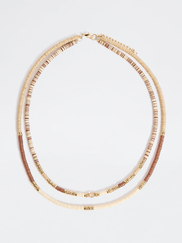 Westside Accessories Multicolour Two Layer Beaded Necklace