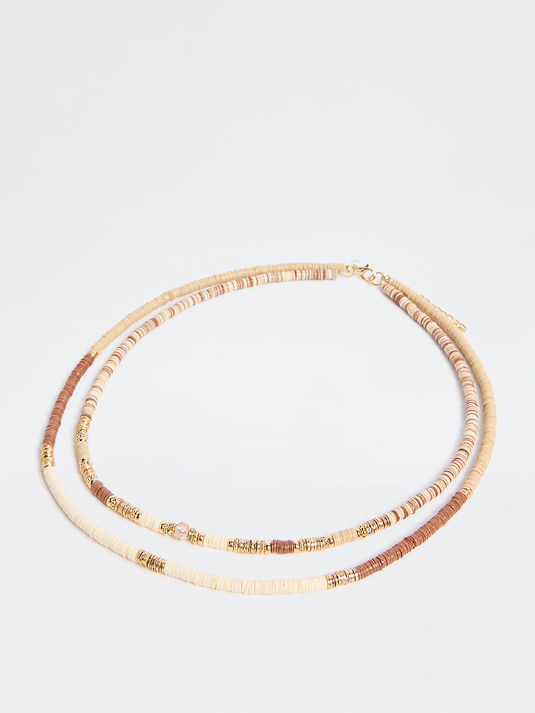 Westside Accessories Multicolour Two Layer Beaded Necklace