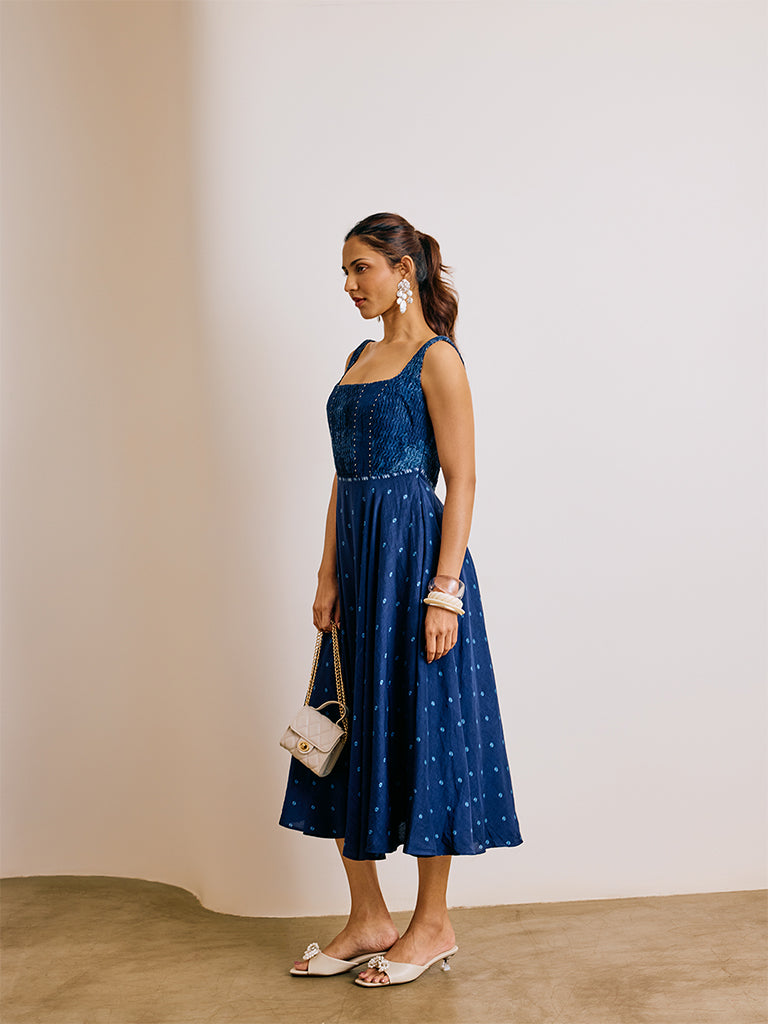 bandhani midi dress Buy SAMOH Women, women-sizechart WHITE DOOR x SAMOH from Westside