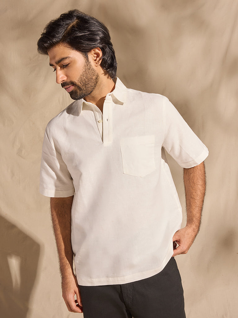 Samoh Solid Shirt - White