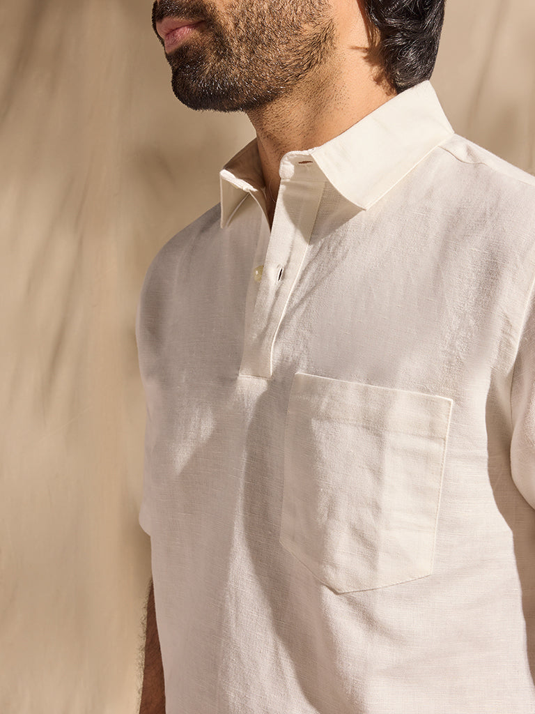 Samoh Solid Shirt - White