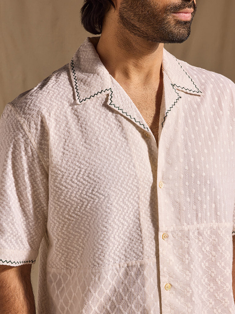 Embroidered Cotton Shirt - White