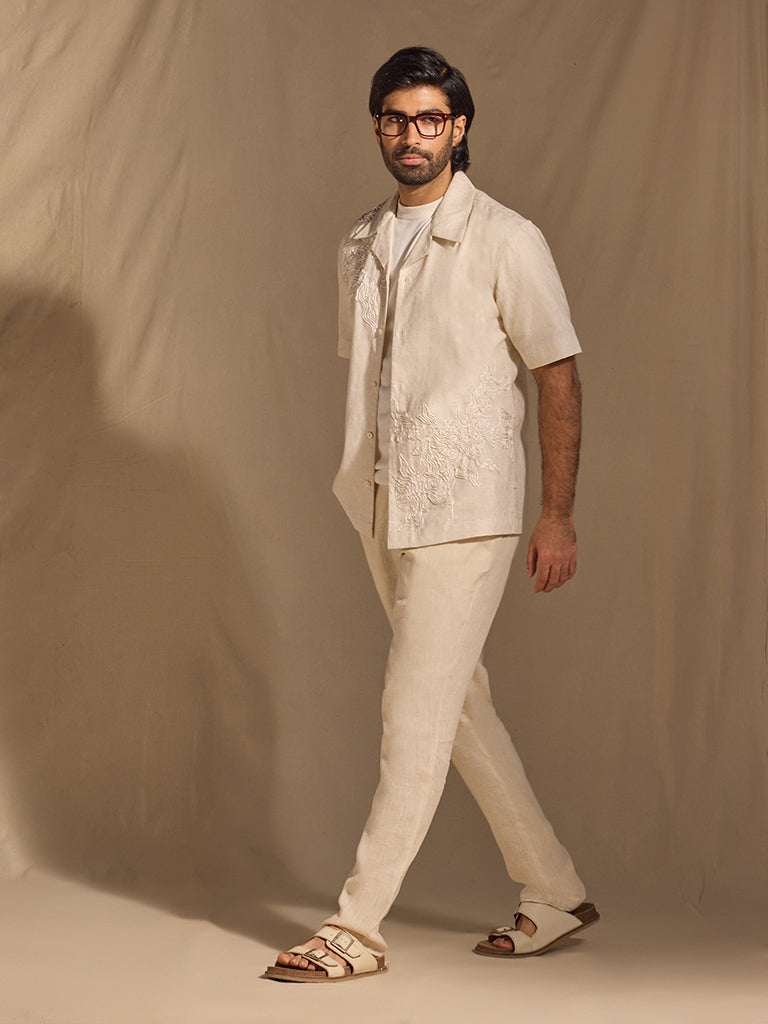 Embroidered Shirt - Off-White