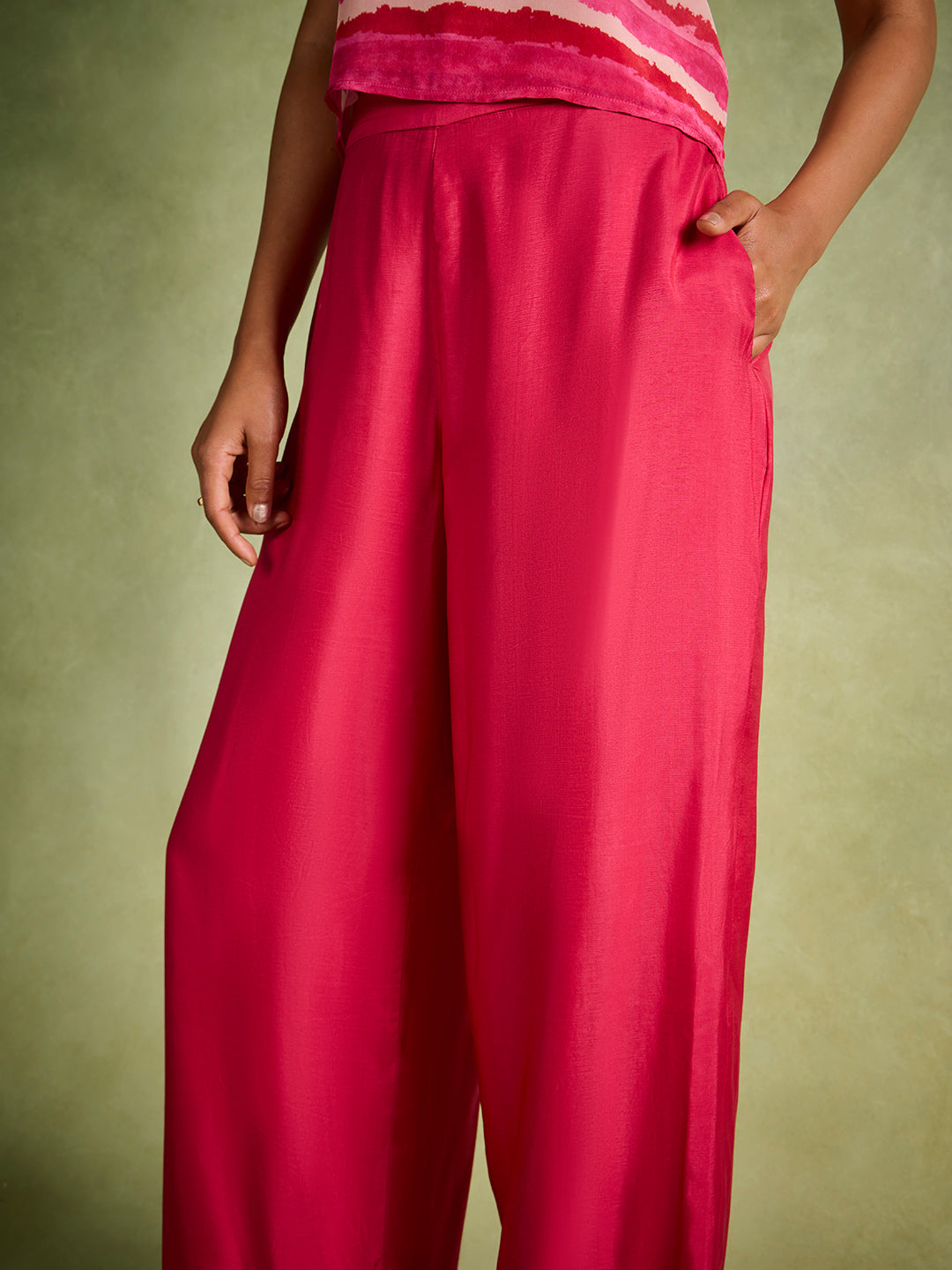 Wide-Leg Pants – Pink
