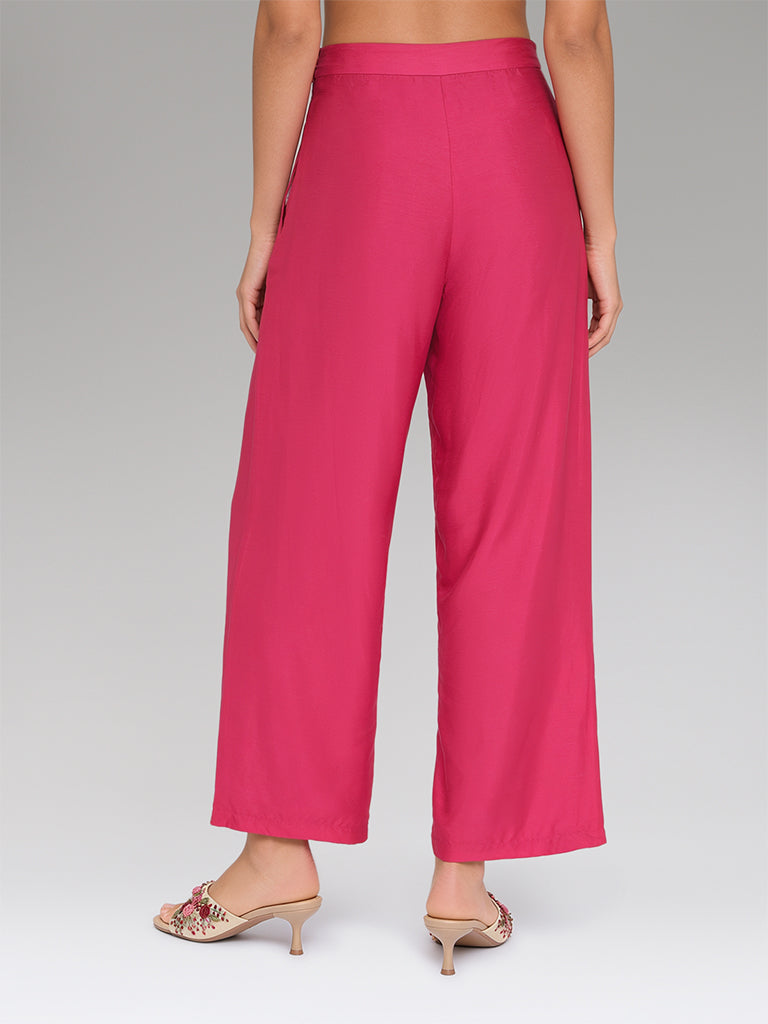 Straight-Leg Pants – Fuchsia