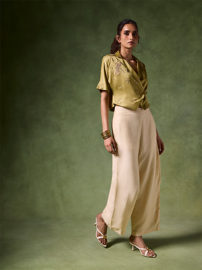 Wide-Leg Pants – Ivory