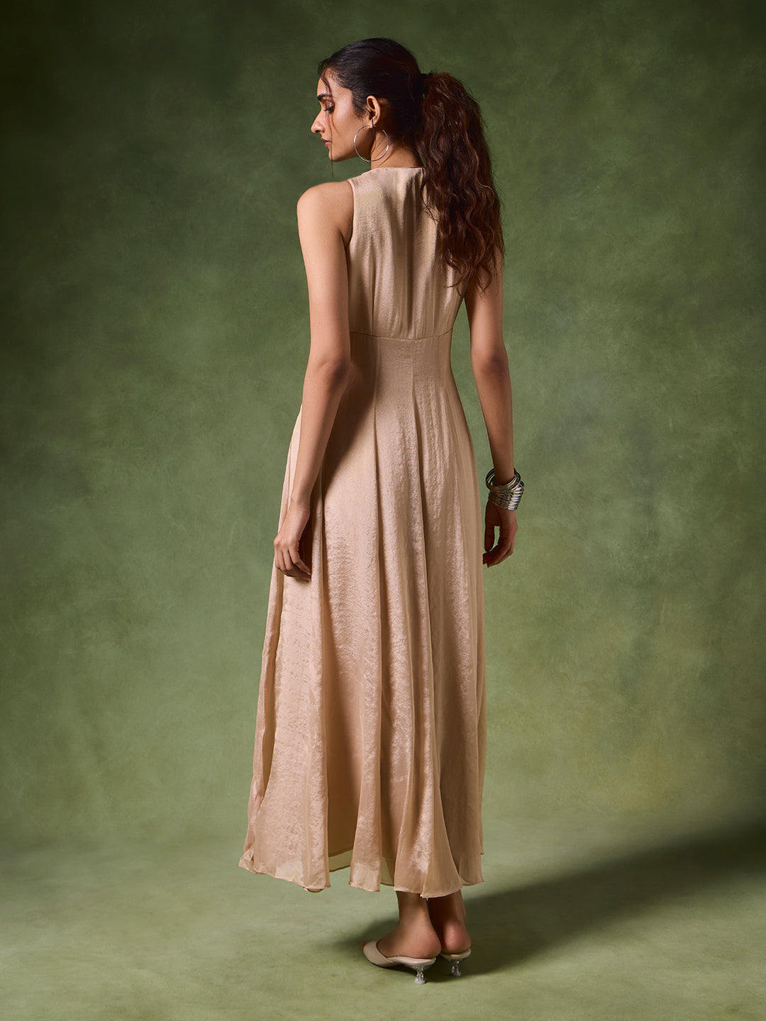 Embellished Maxi Dress – Beige