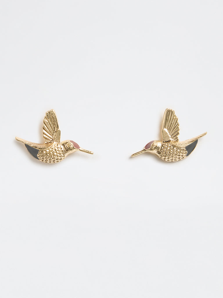 Westside Accessories Gold Bird Stud Earrings