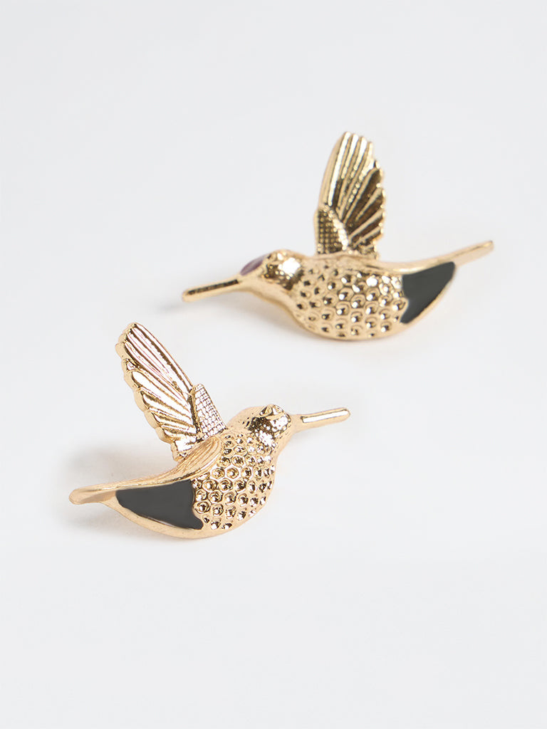 Westside Accessories Gold Bird Stud Earrings