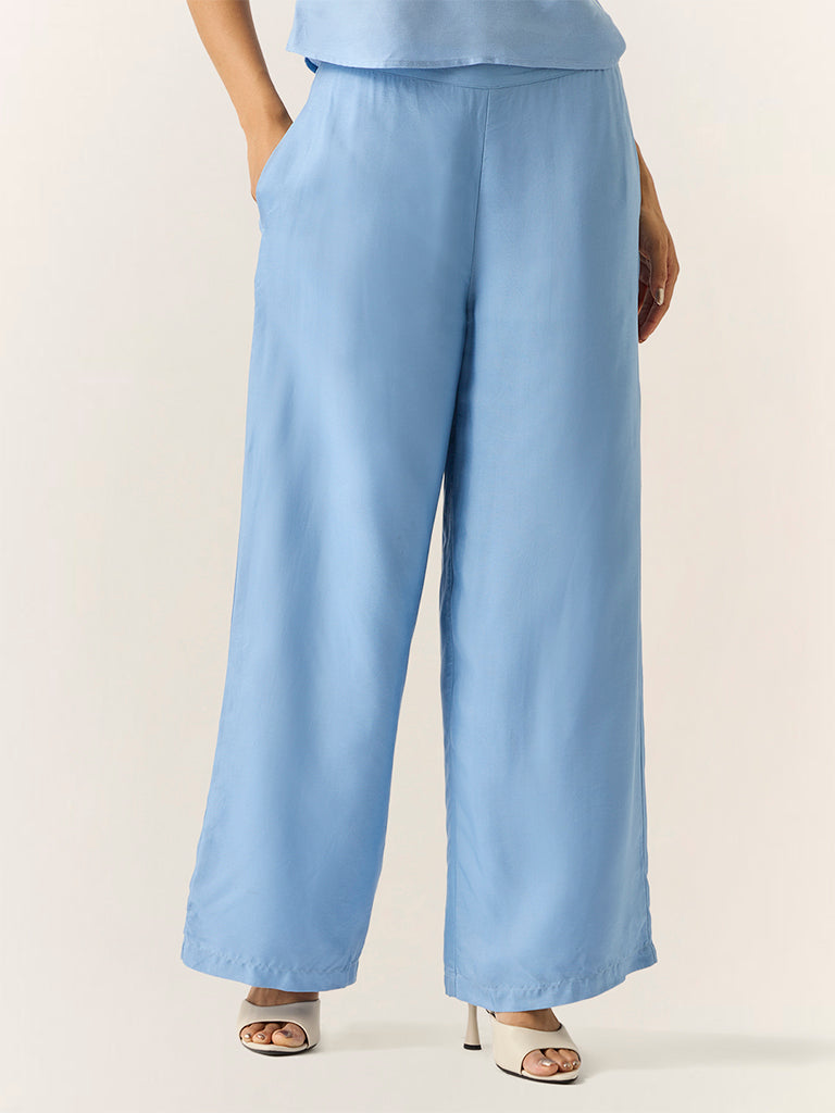 Wide-Leg Pants – Blue
