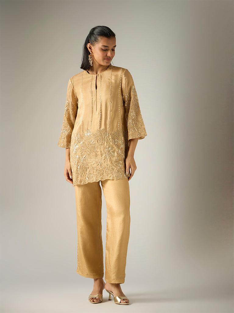 Embellished Kurta – Gold