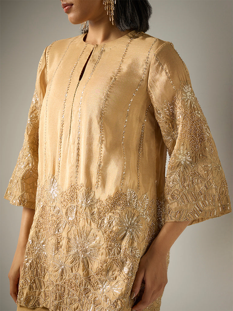Embellished Kurta – Gold