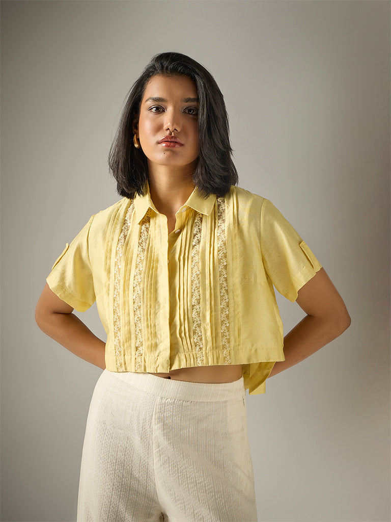 Shirt with Camisole – Yellow