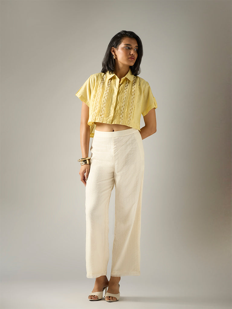 Shirt with Camisole – Yellow