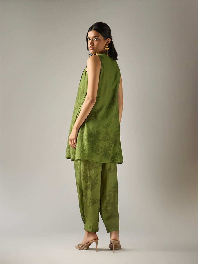 Floral Printed Kurta – Green