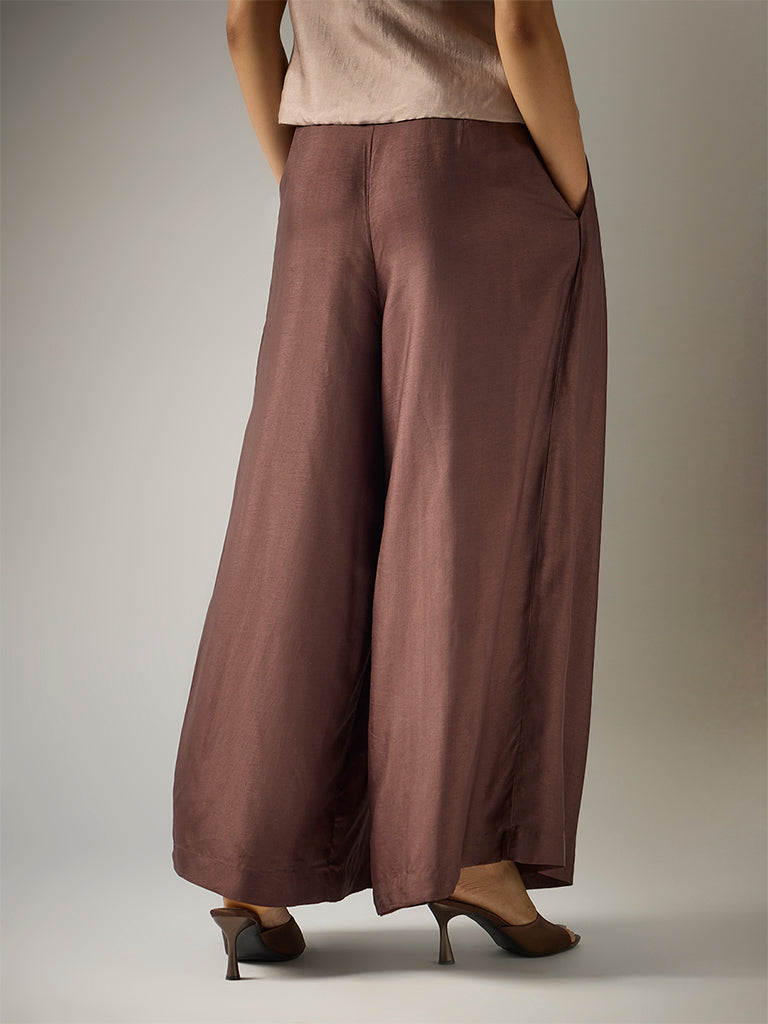 Wide-Leg Pants – Brown