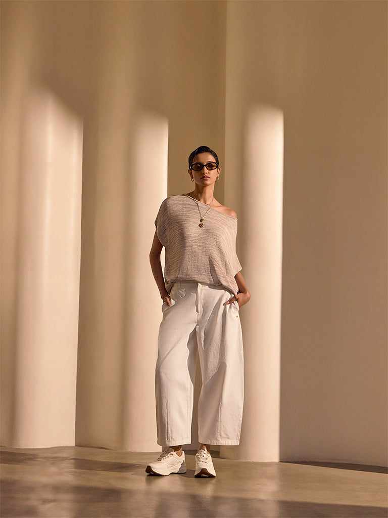 Knitted Top – Beige