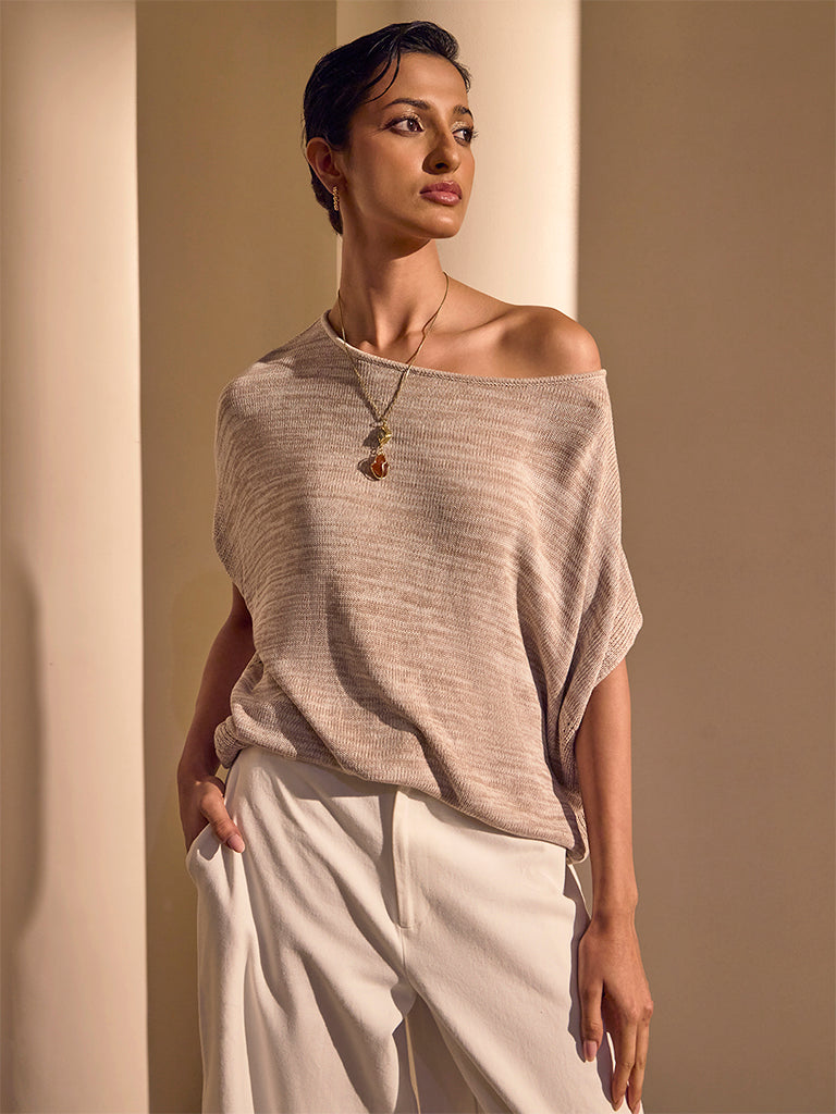 Knitted Top – Beige