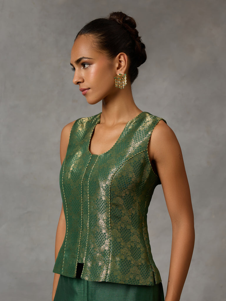 Jacquard Top - Green