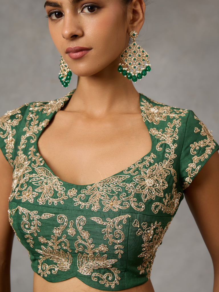 Embroidered Blouse - Green