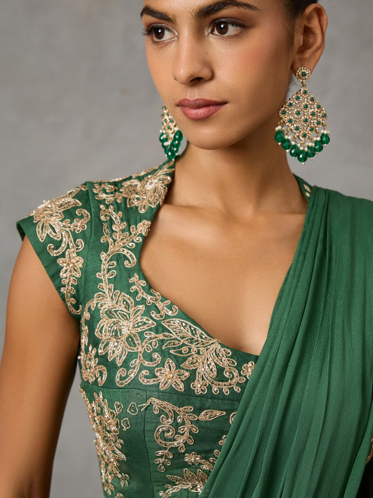 Embroidered Blouse - Green