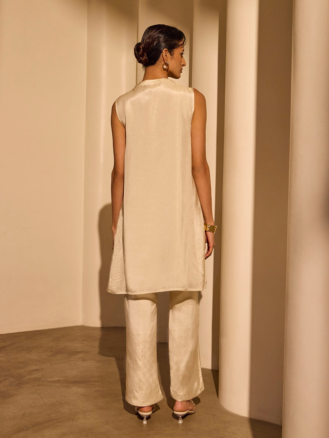 Embroidered Kurta – Cream