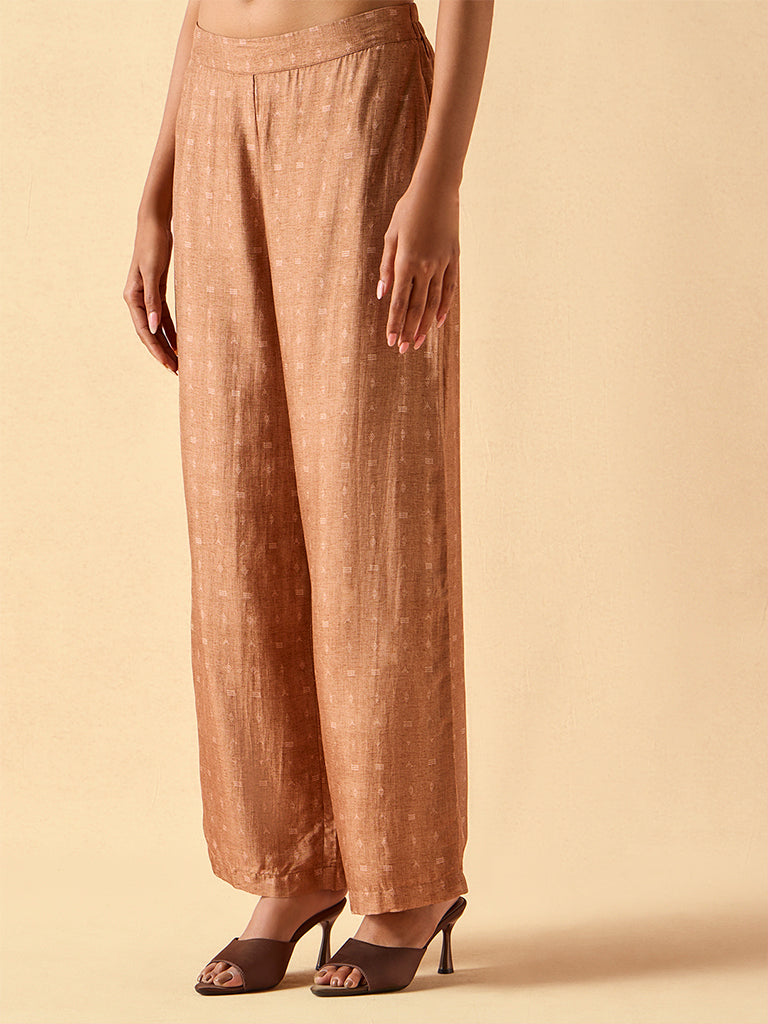 Straight-Leg Pants – Brown