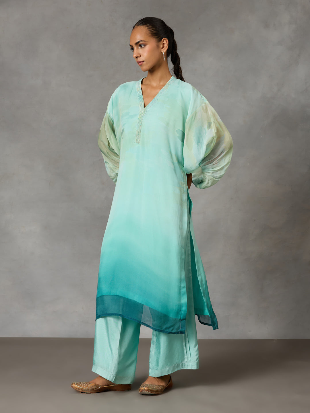 Watercolor Printed Kurta