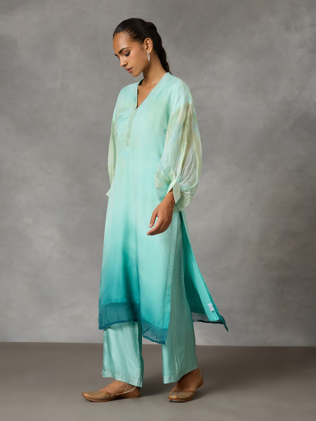 Watercolor Printed Kurta