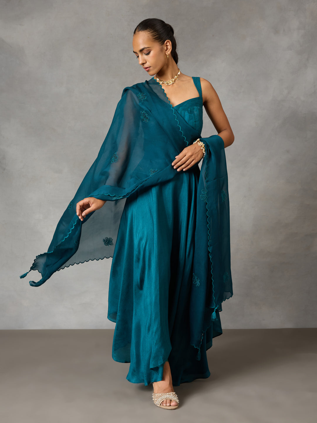 High-Low Skirt – Teal
