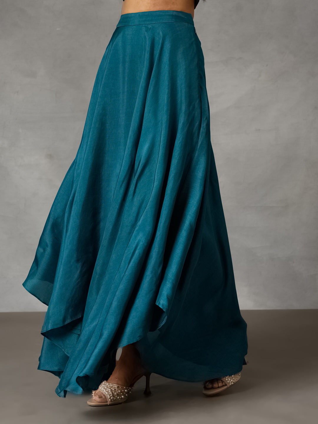 High-Low Skirt – Teal