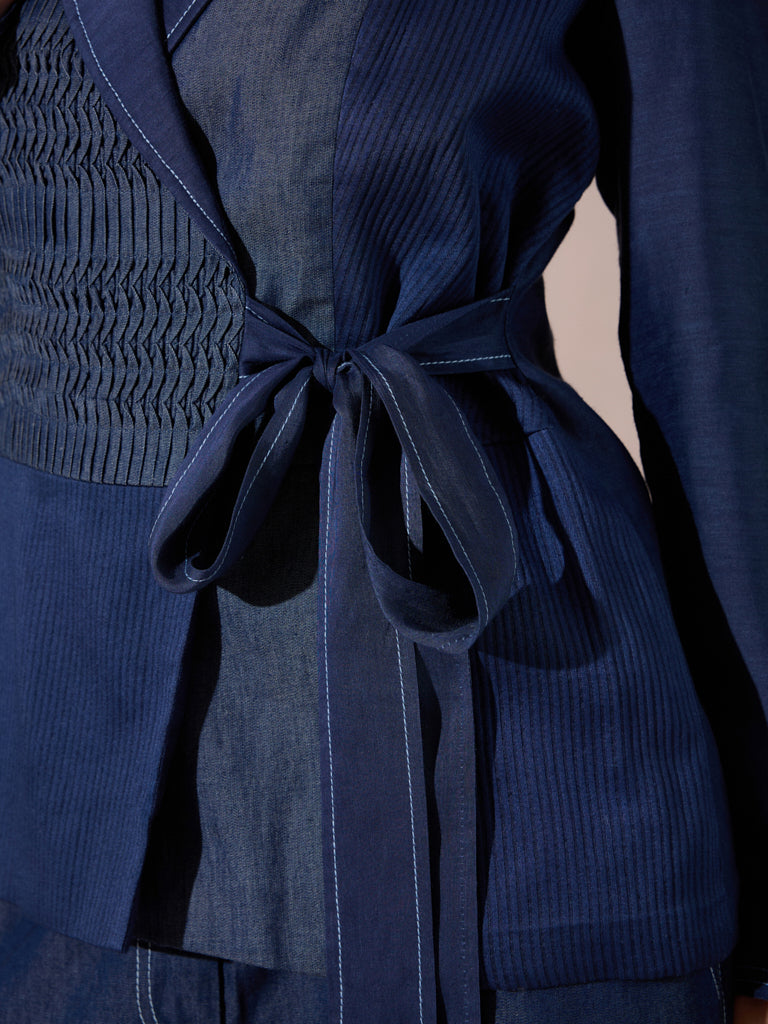 Denim Wrap Jacket - Blue