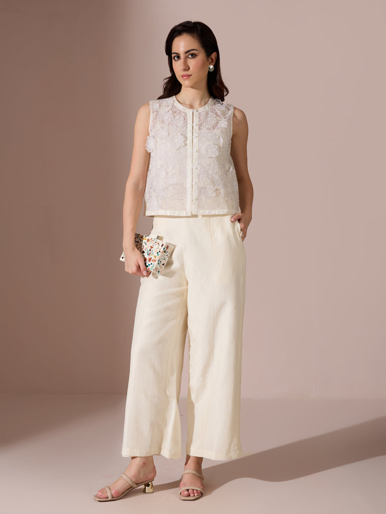 Straight Pants - White
