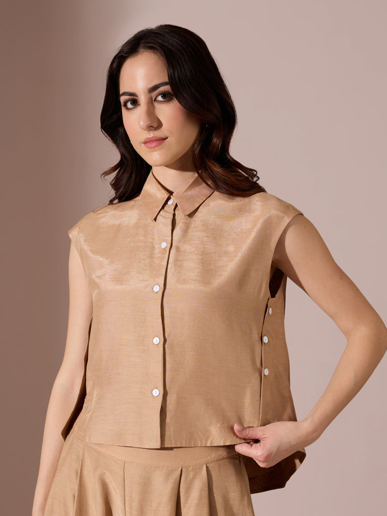 Solid Shirt - Brown