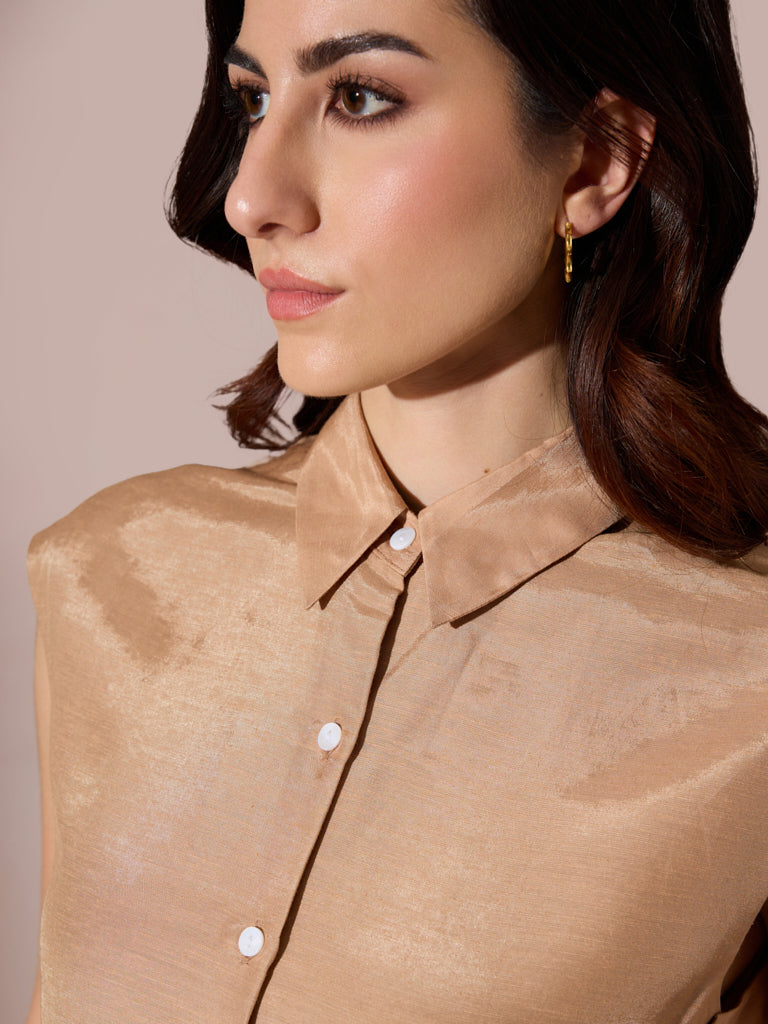 Solid Shirt - Brown