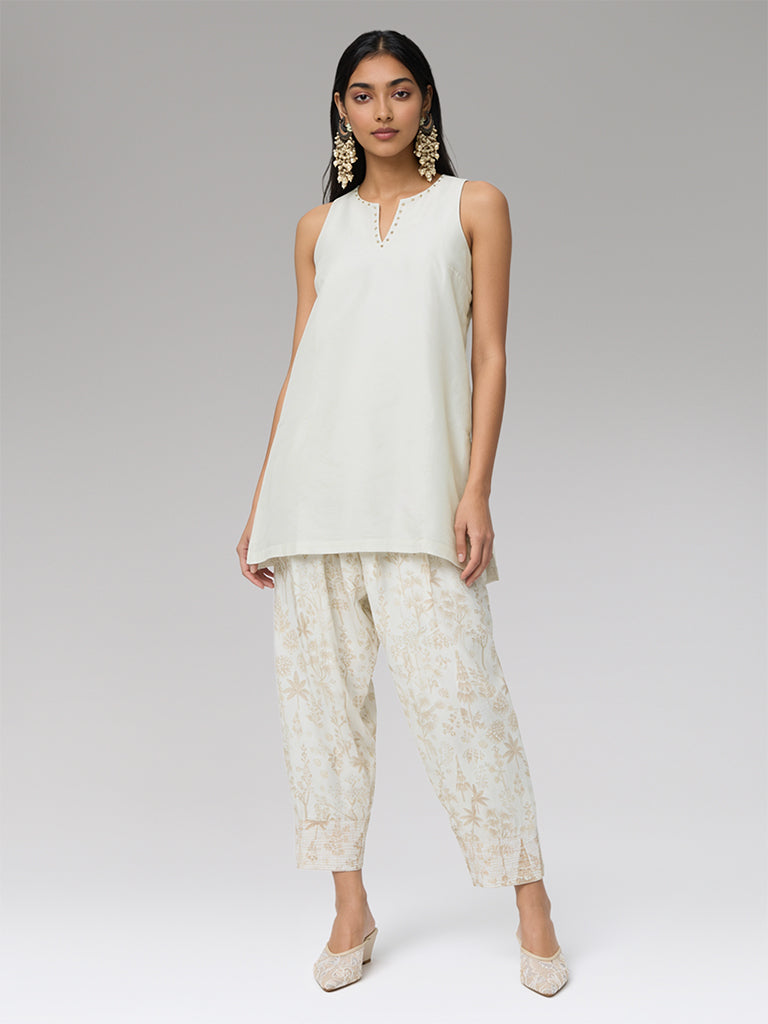 Solid Kurta Set – Ivory