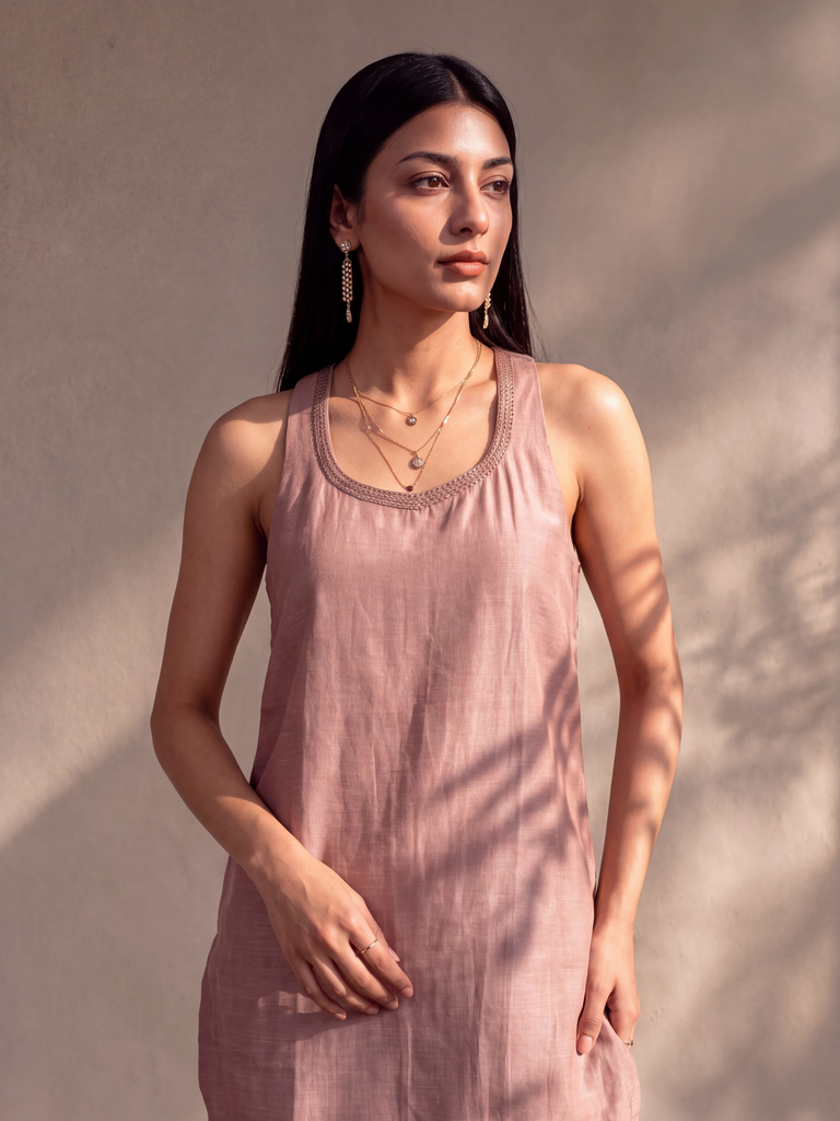 Embellised Kurta - Pink
