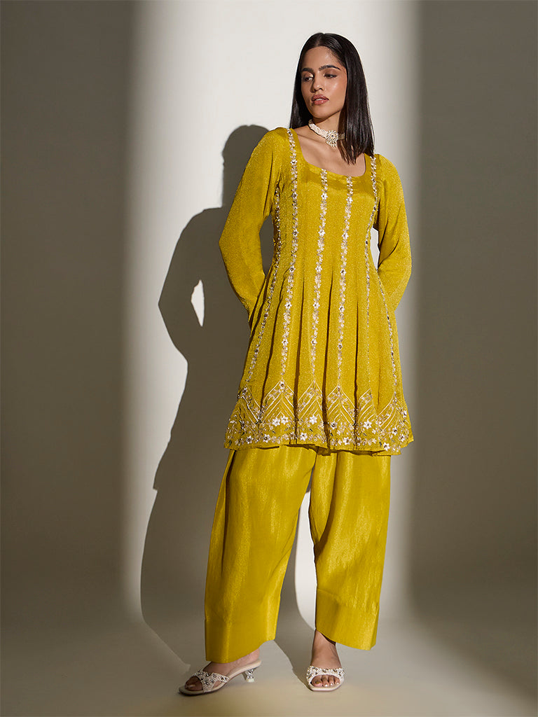 Solid Salwar - Yellow