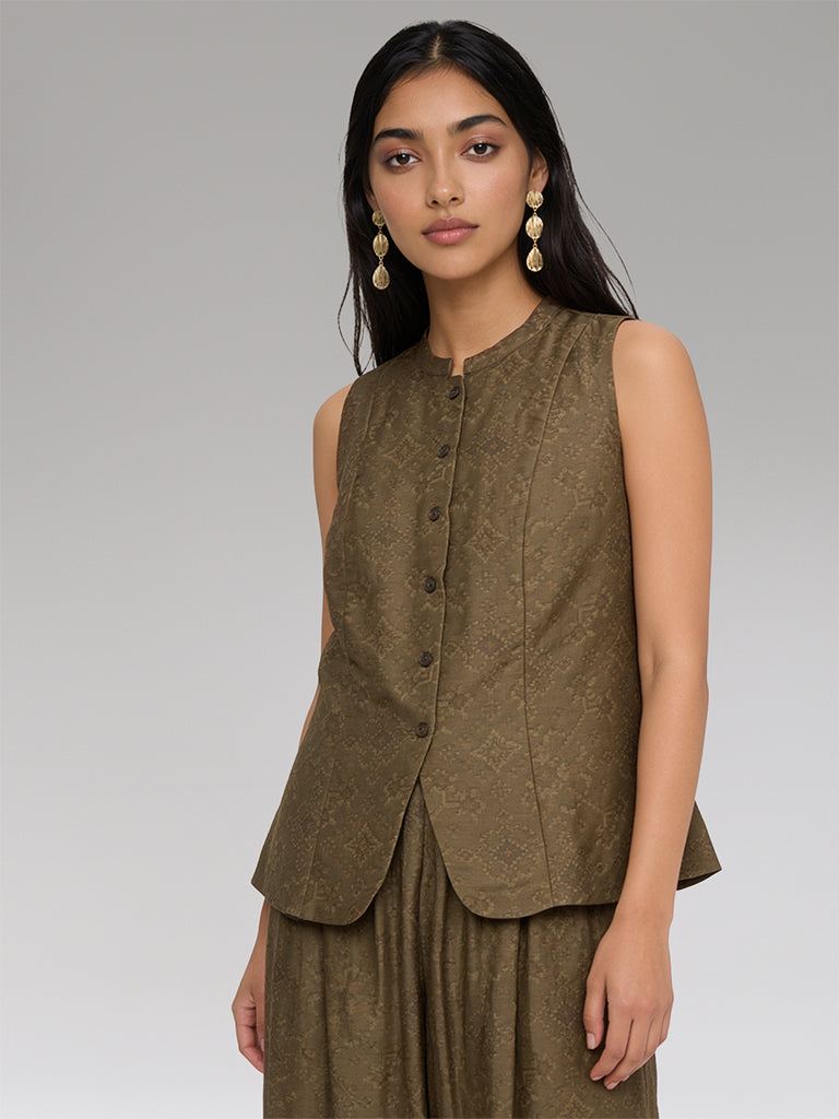 Patterned Co-Ord Set – Brown