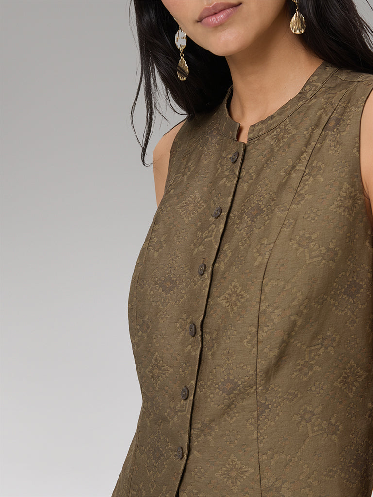 Patterned Co-Ord Set – Brown