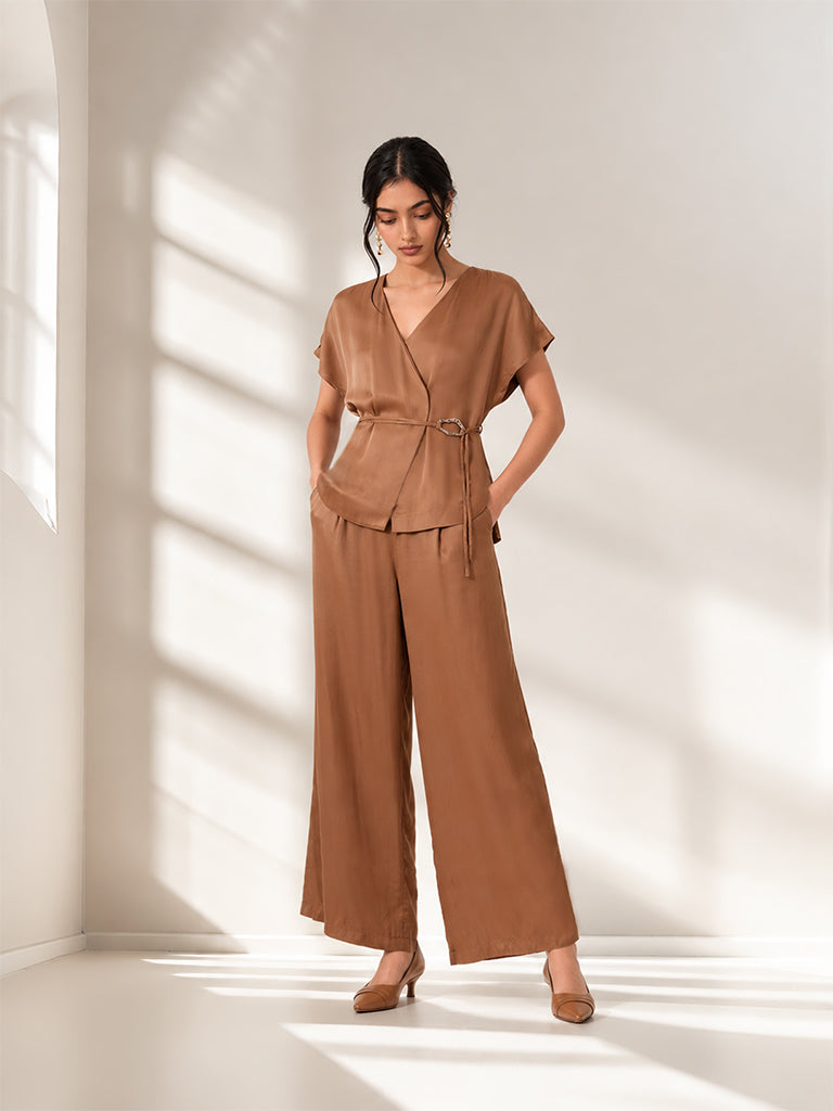 Solid Co-ord Set - Tan