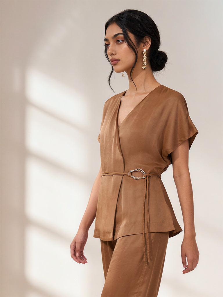 Solid Co-ord Set - Tan