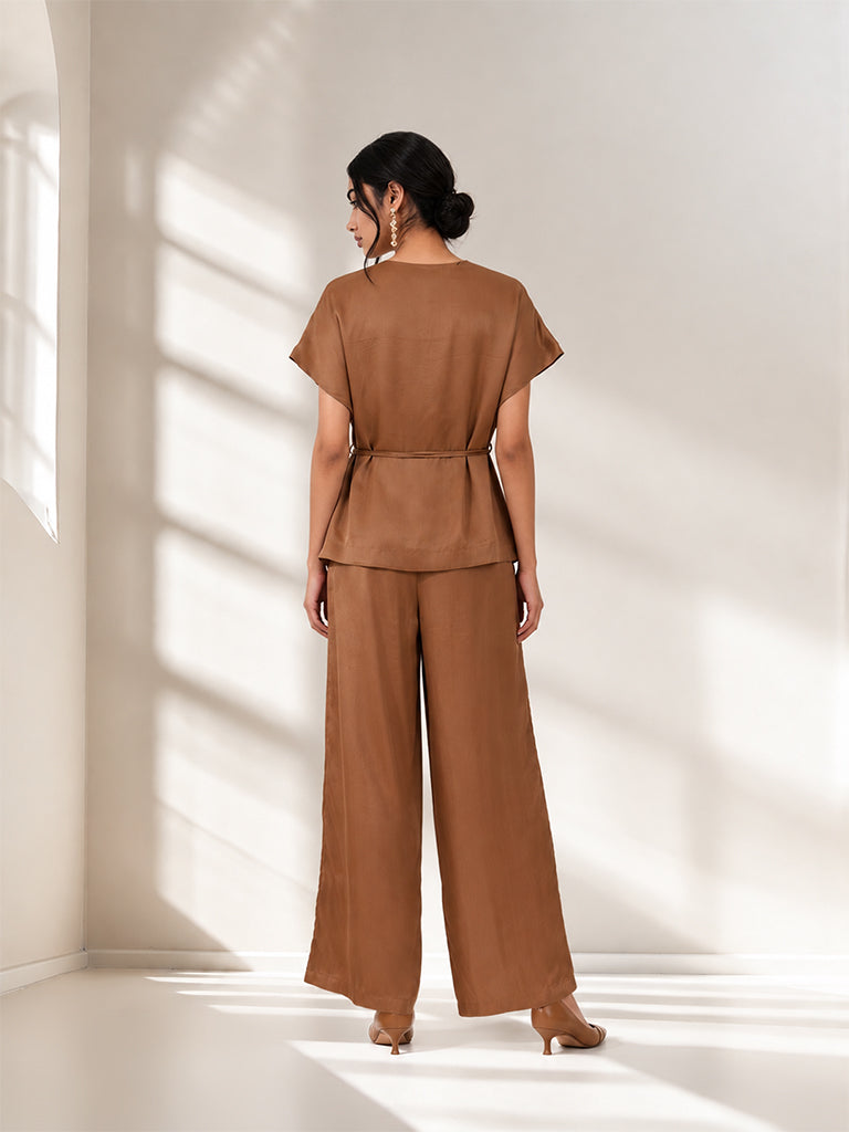 Solid Co-ord Set - Tan